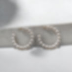 Chunky Pearl Hoop Earrings