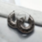 Ancient boho hoop earrings silver