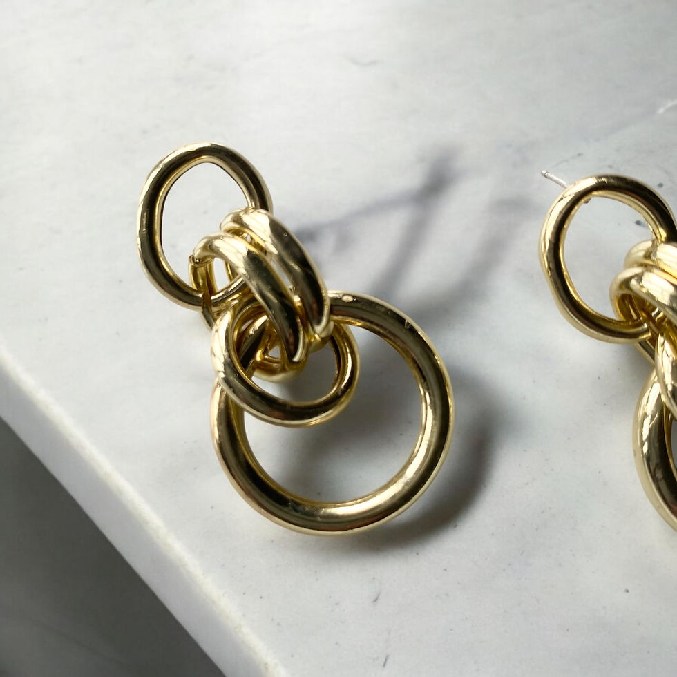 Miniatura: Gold twist earrings