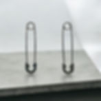 Safety pin earrings silver