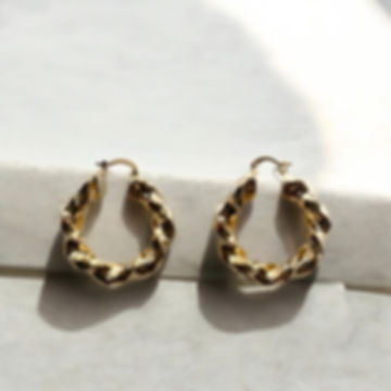 Chunky gold hoop earrings