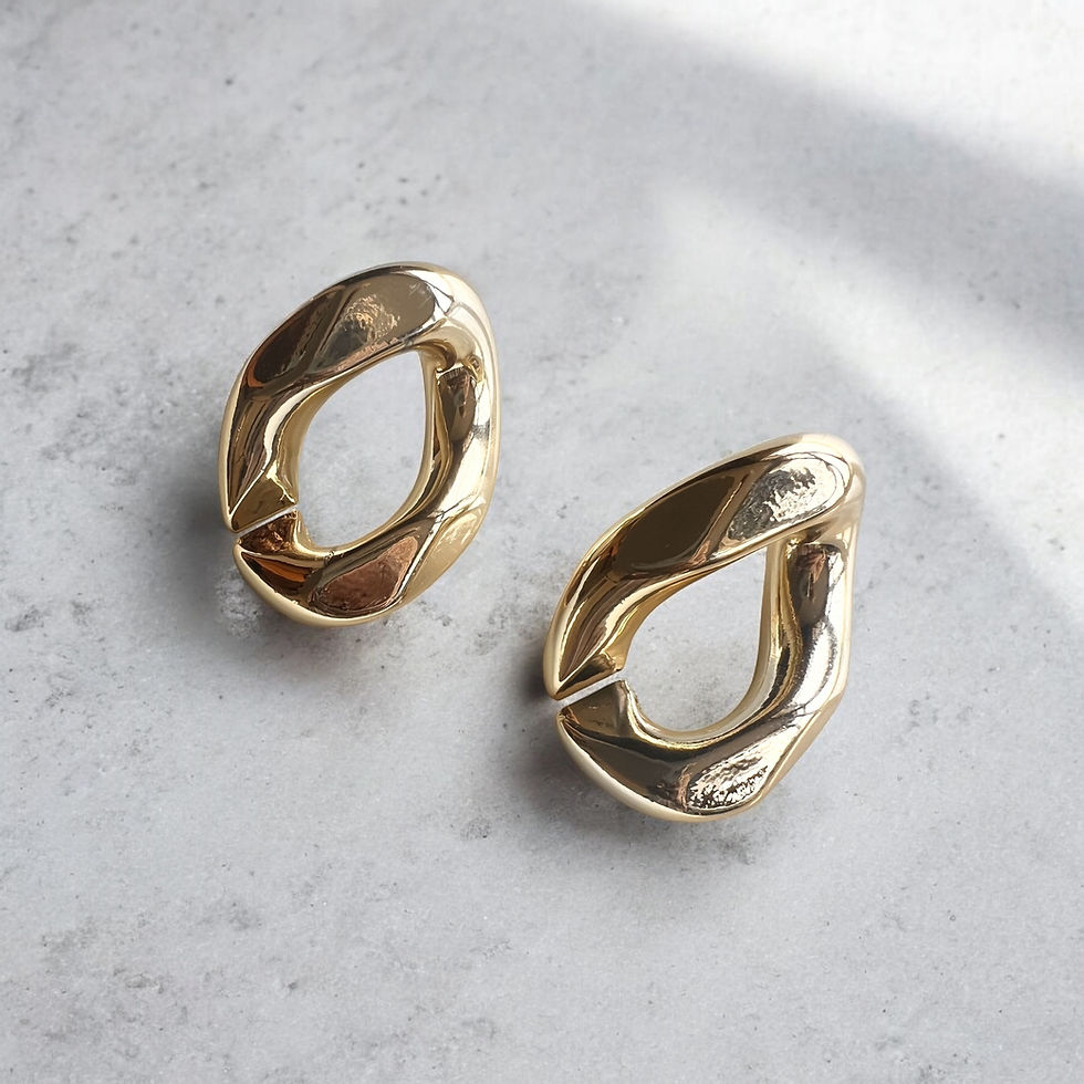 Miniatura: Rochelle - Giant Chunky Curb Chain Earrings