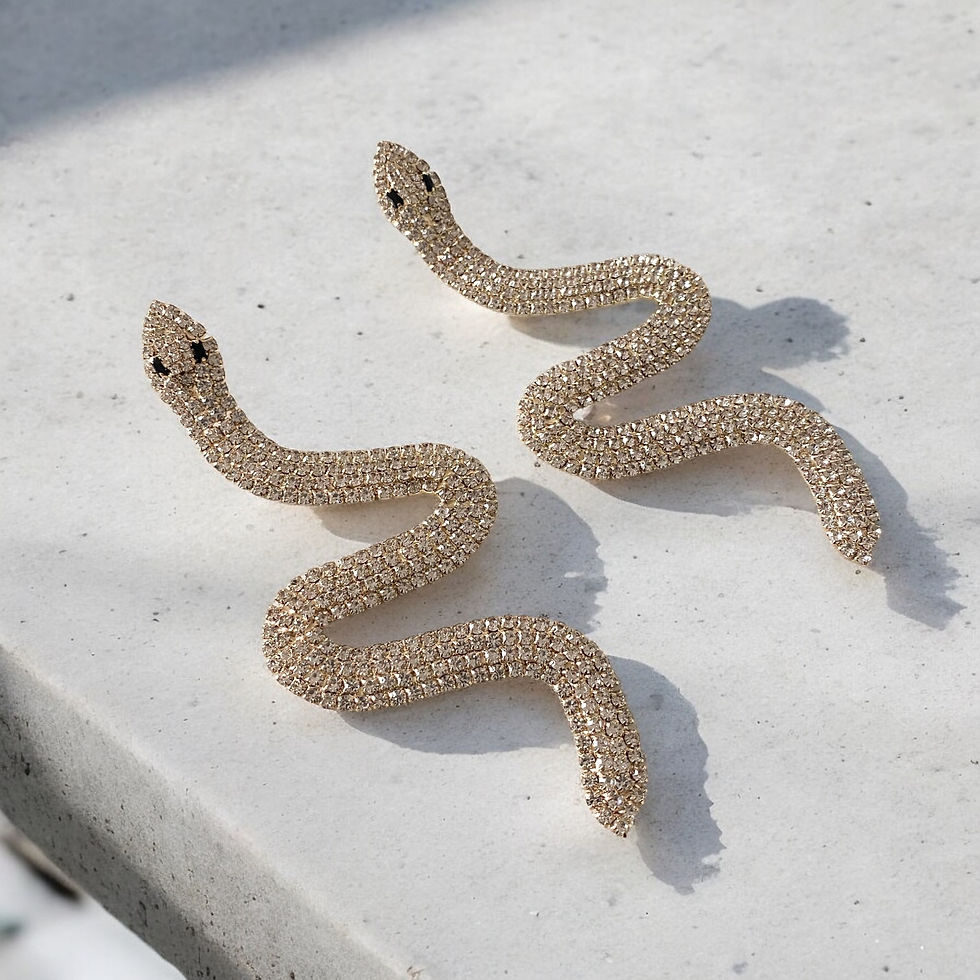 statement snake earrings
