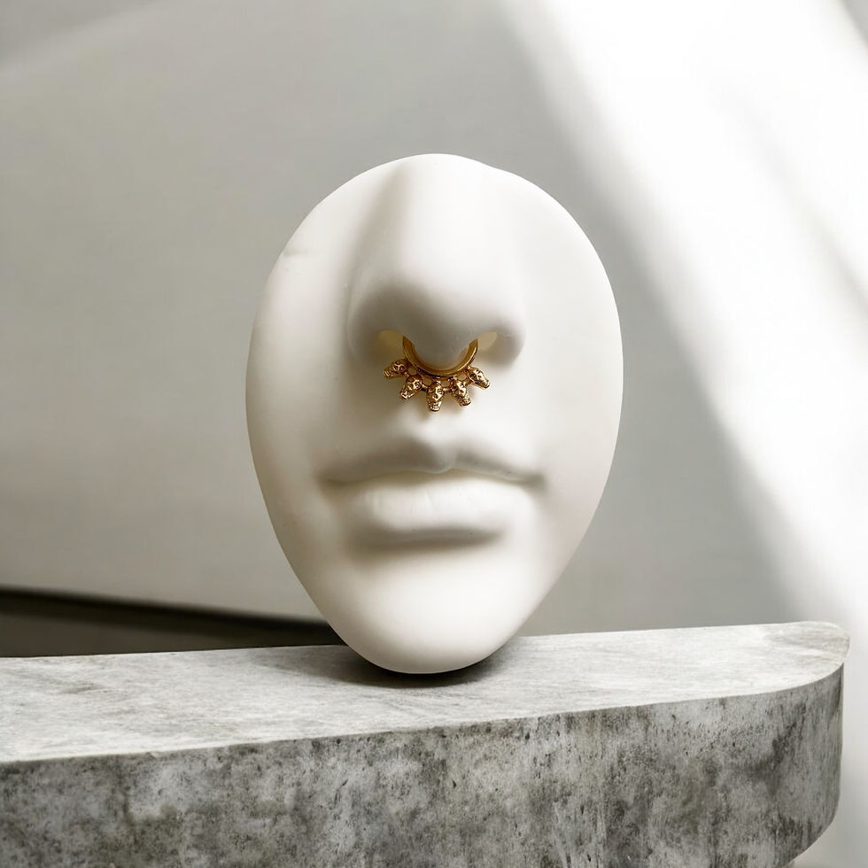Faux skull septum ring
