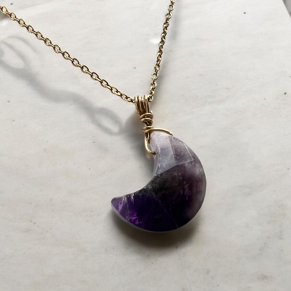 Moon amethyst necklace