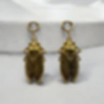 Cicadas earrings gold