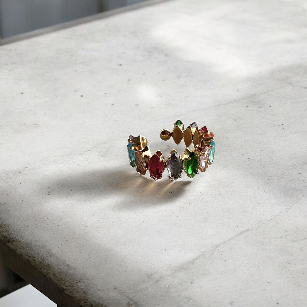 Miniaturbild: Rainbow crystal ring