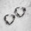 Miniature : Large barbed wire heart hoop earrings