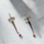 Dagger sword earrings