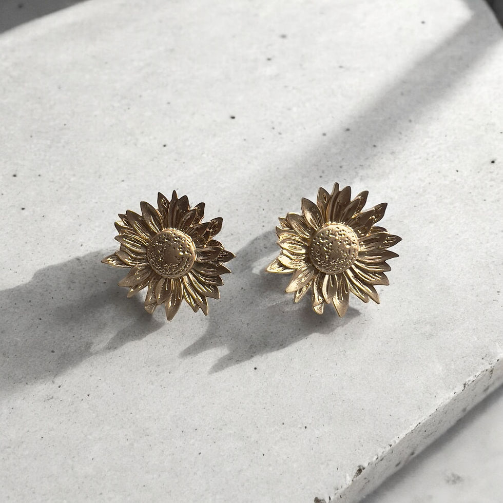 Miniatura: Marigold - Large Sunflower Earrings