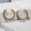 Miniaturbild: Stephanie  (Light) - Large Chain Hoop Earrings