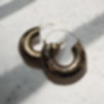 Ancient boho hoop earrings gold