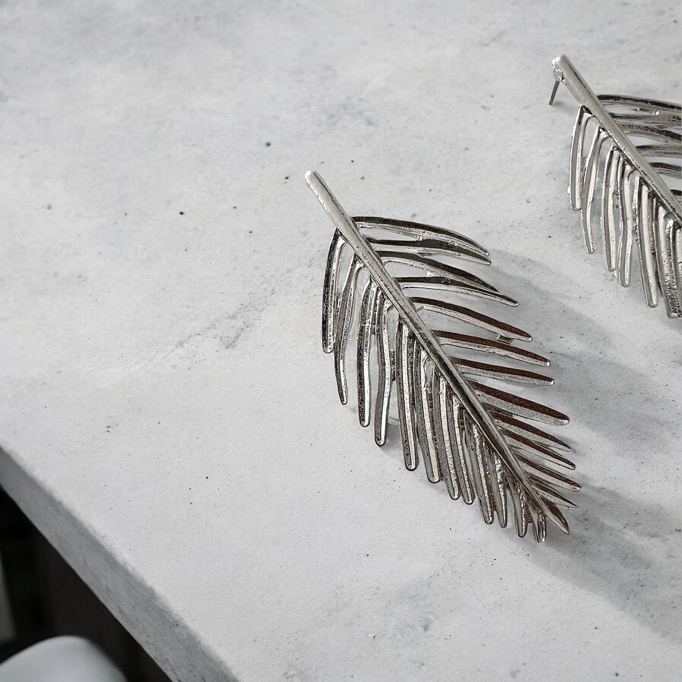 Thumbnail: Maldive - Palm Leaf Earrings