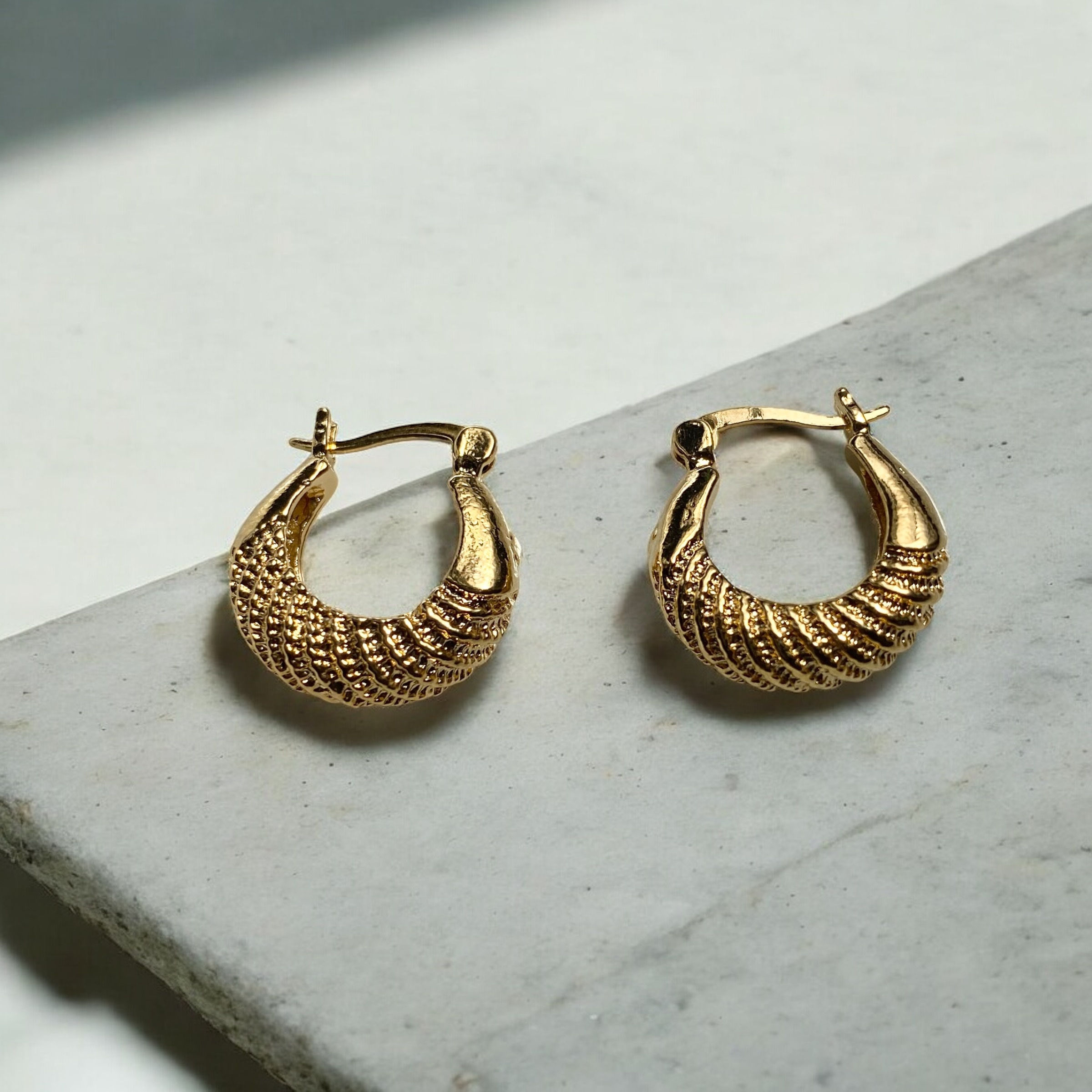 Small gold hoop earrings