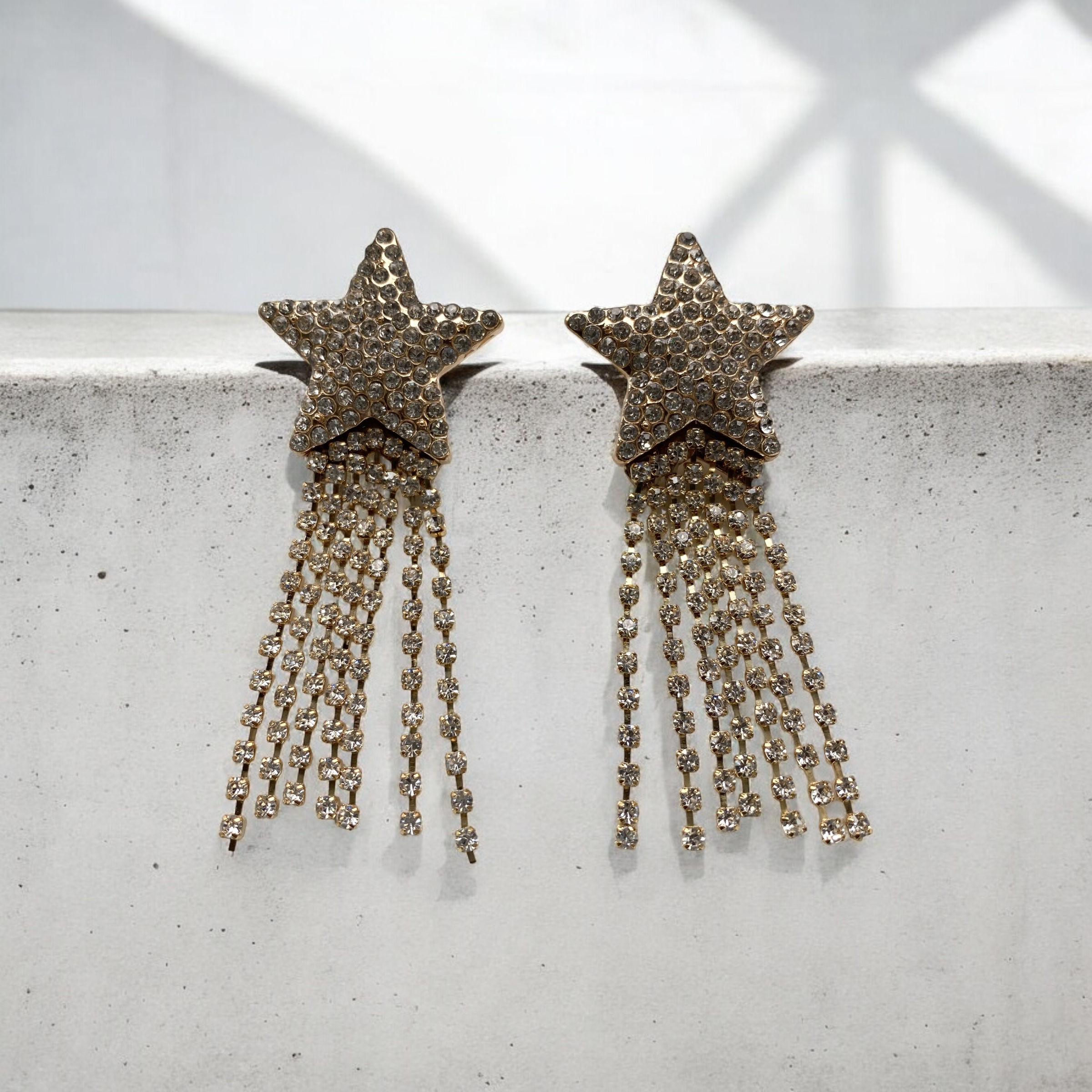 Sparkly star earrings