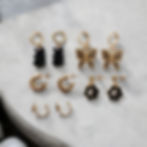 Huggie charm earrings