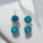 Miniatura: Aura (Premium) - Natural Geode Crystal Earrings