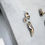 Miniatura: Crushed metal spiral earrings