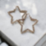 Large statement star hoop earrings