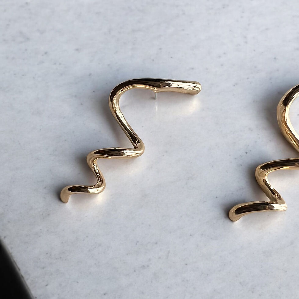Spiral drop earrings