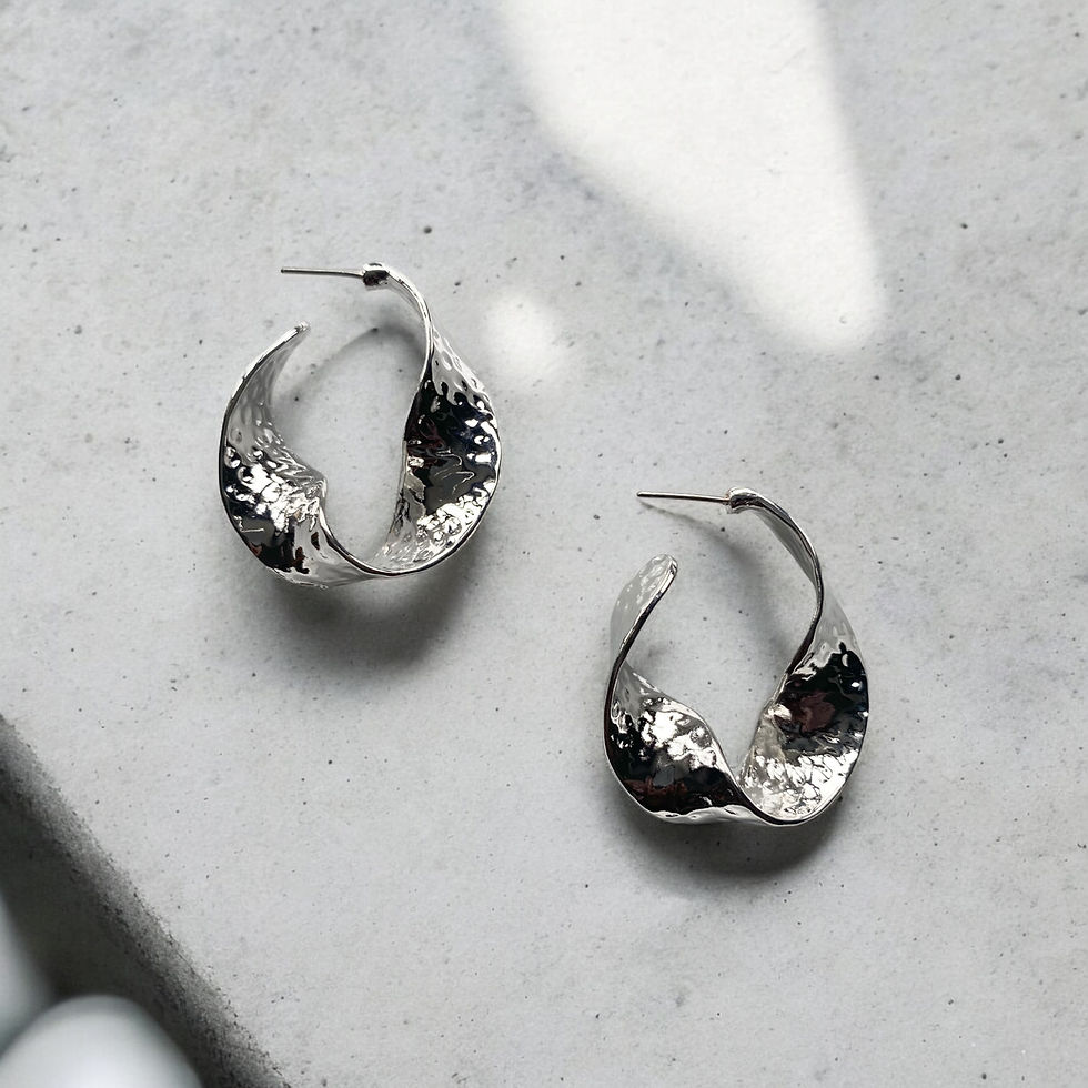 Thumbnail: Cheryl - Twist Hoop Earrings