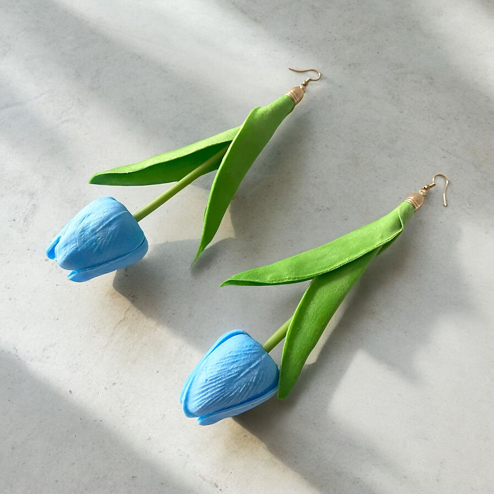 Giant flower earrings