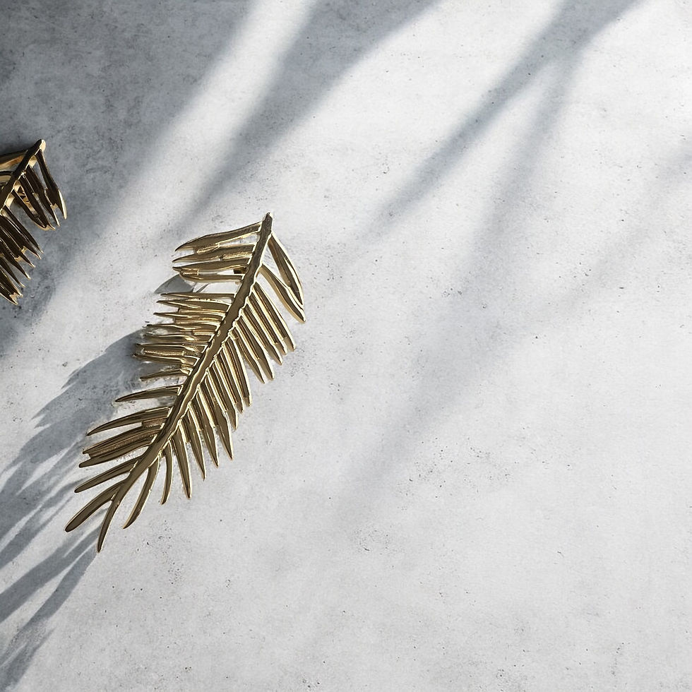 Miniatura: Maldive (Premium) - Palm Leaf Earrings
