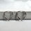 Miniature : Large barbed wire heart hoop earrings