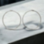 Stainless steel hoop earrings silver