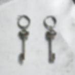Key earrings silver