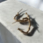 Bamboo heart hoop earrings gold