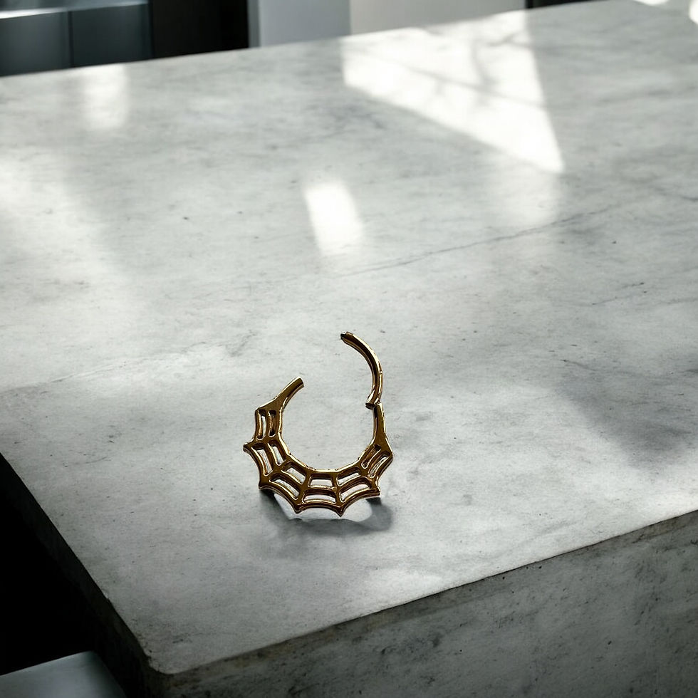 Spider web septum ring