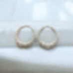 Large pearl hoop earrings