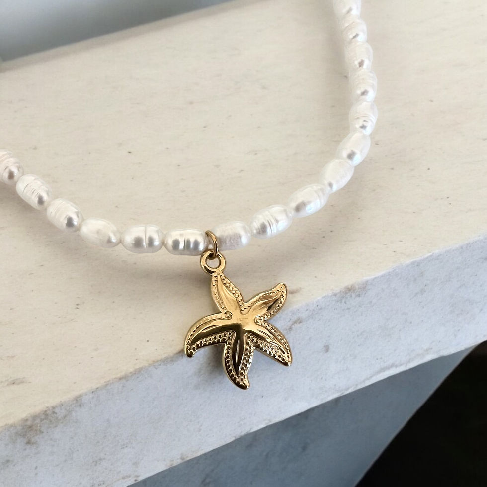 Pearl starfish necklace