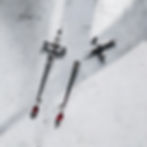 Dagger sword earrings silver