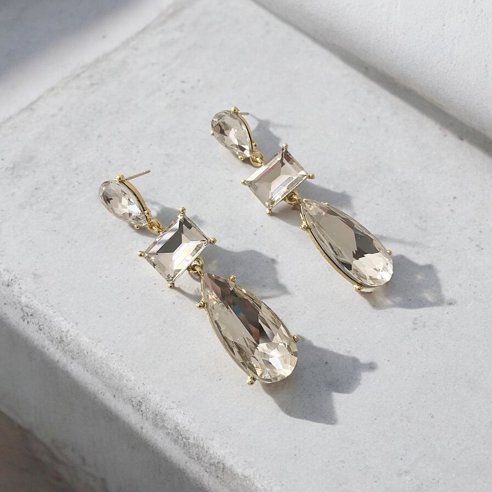 Miniatura: Lucinda - Crystal Teardrop Earrings