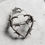Miniature : Large barbed wire heart hoop earrings
