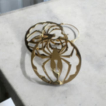 Lottie (Premium) - Large Spider Hoop Earrings