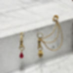Hand on heart earrings gold