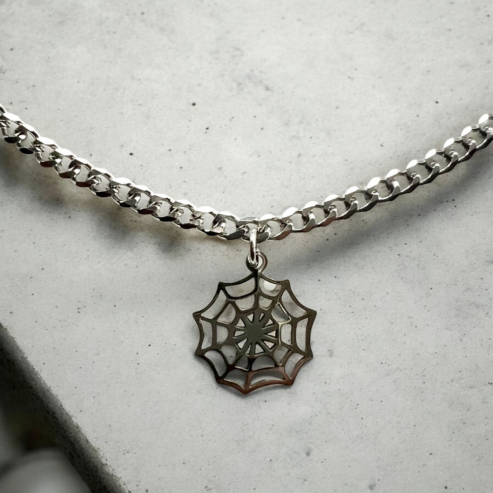 Spider web anklet
