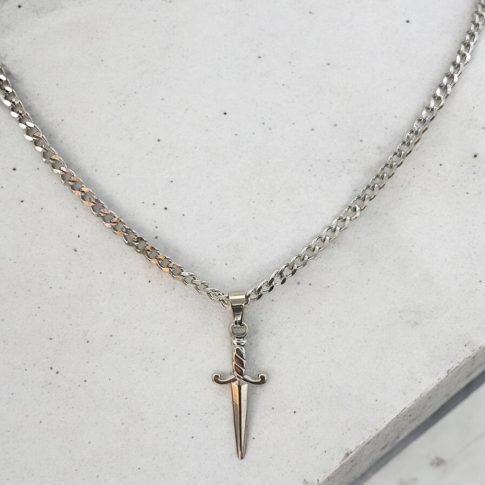 Dainty sword necklace