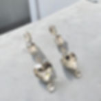 Chunky crystal heart earrings