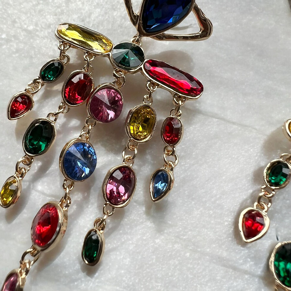 Miniaturbild: Gold statement eye earrings