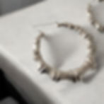 Miniatura: Large bamboo hoop earrings