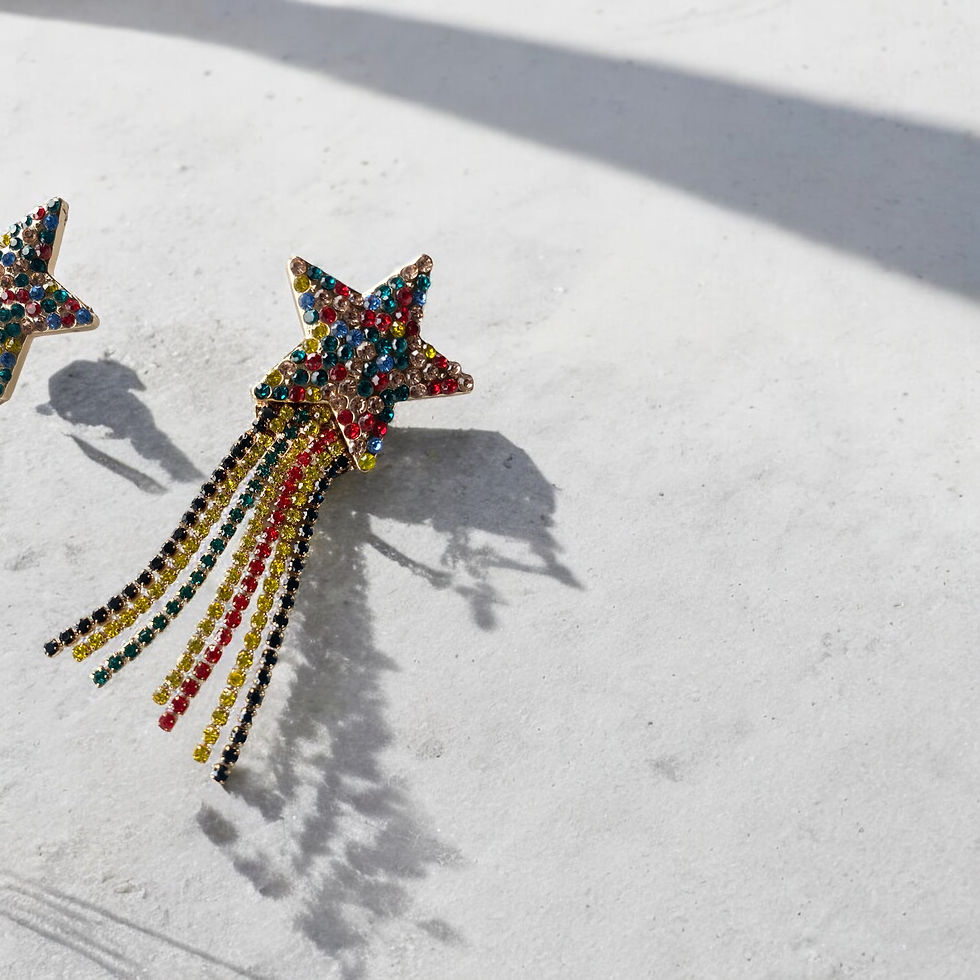 Sparkly star earrings