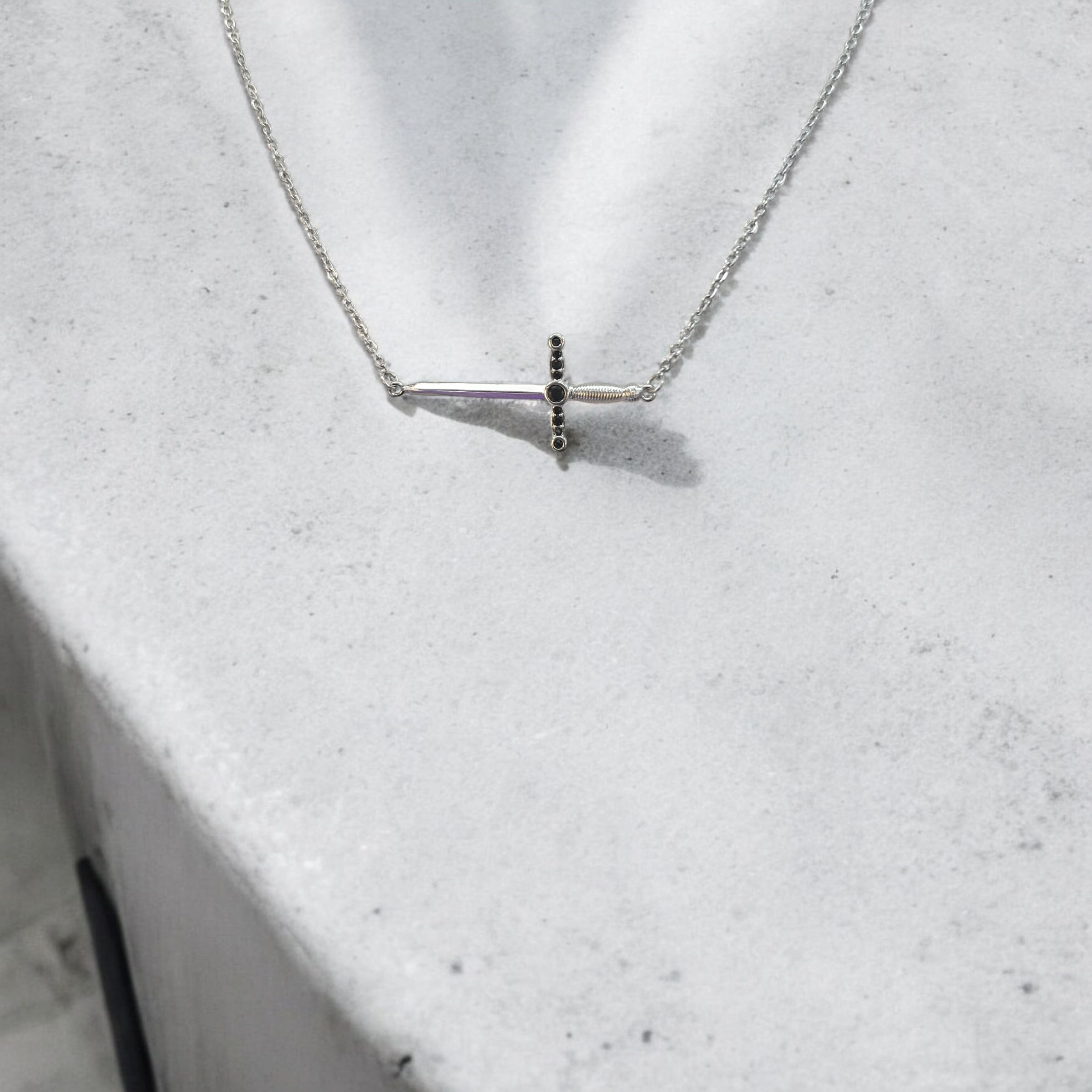 Black Jewel Sword Necklace