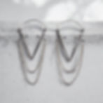 Miniatura: Double dagger sword and chain earrings
