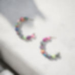 Bead hoop earrings