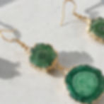 Miniatura: Aura (Premium) - Natural Geode Crystal Earrings