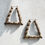 Miniatura: Large triangle bamboo hoop earrings